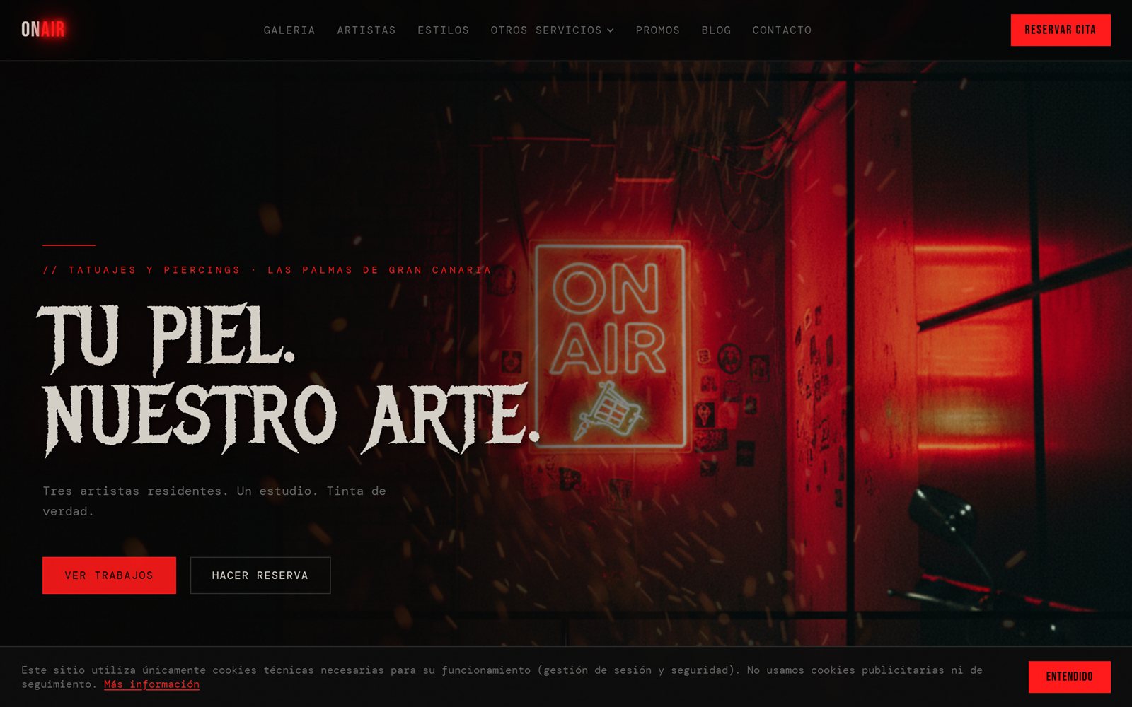 Portada de onair.tattoo